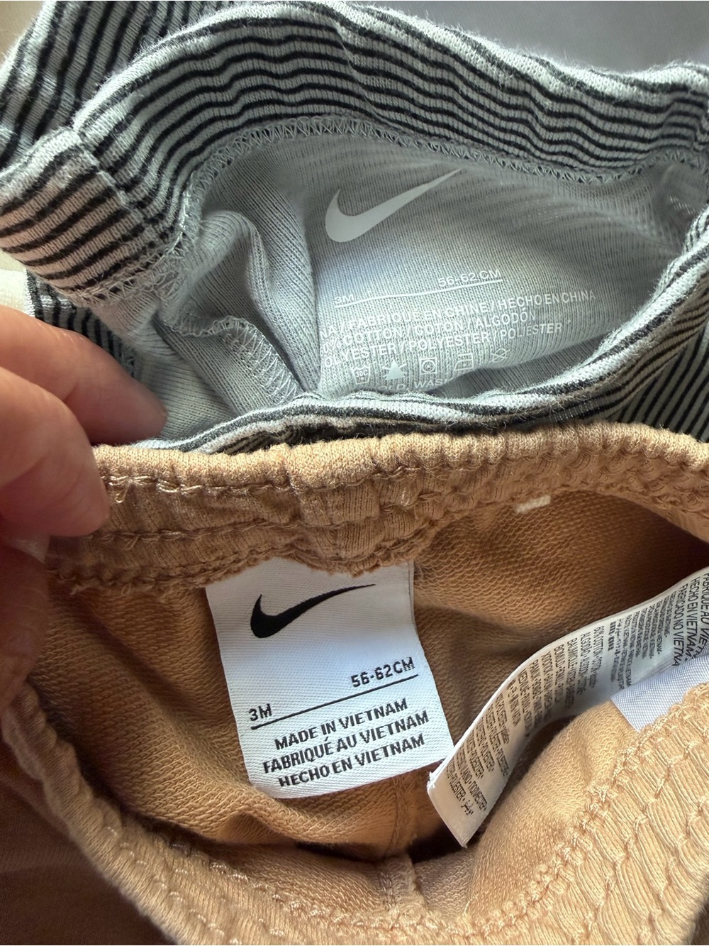 Nike Infant Cream & Taupe Swoosh Bodysuit Set - Picture 3 of 4
